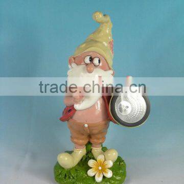 polyresin solar garden figurine gnome