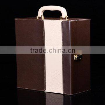Luxury pu Leather Case With Handle, Leather Gift Box, Leather Wine Box photo-2