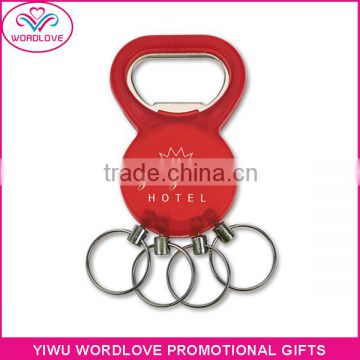 Cheap Promotional Multi Function Plastic Custom Printing Bottle Opener Keychain