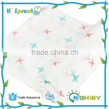 100% cotton soft muslin swaddle baby wrap OEM