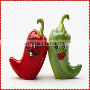 2014 funny chili ceramic custom Pepper Shaker Wholesale