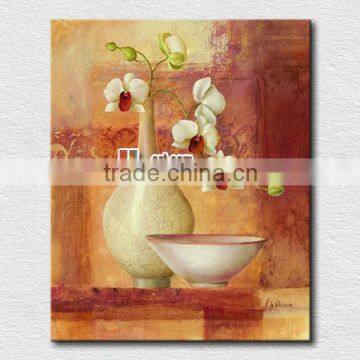 Decorative canvas pictures flower vase painting designs