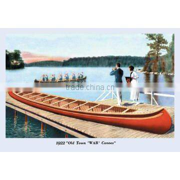 War' Canoe 12x18 Giclee on canvas