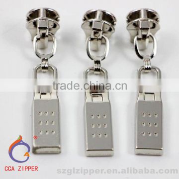 Professional latest design OEM zinc alloy zip zipper sliders