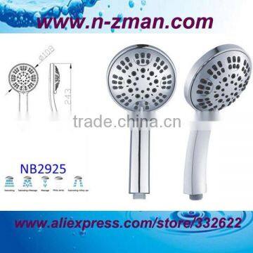 Plastic 5-function shower head,ABS Hand Shower head,Chrome ABS 5-function shower