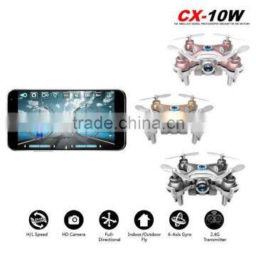 Cheerson CX-10W Quadcopter with WIFI FPV / APP Control / 0.3MP Camera / 2.4G 4CH 6 Axis / Light