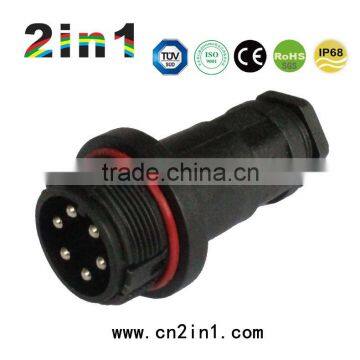 TWY 9000 Series 6Pin Plastic Waterproof Connectors, Soldering / Screw Connectors IP68
