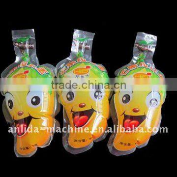 Mango shape juice bag filling sealing packing machine