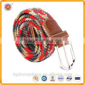 personalized polyester material braided stretch elastic canvas belts on sale