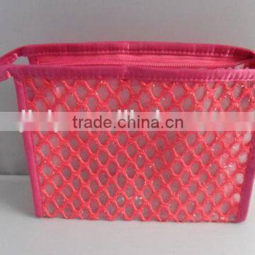Colorful Mesh Travel Organizer Bag Wash Cosmetic Bag
