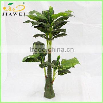 cheap artificial big dieffenbachia trees plastic trunk