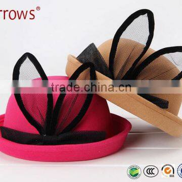 Child Girls Children 2015 Fashion Felt Hats Wholesale Wool Fedra Trilby hat