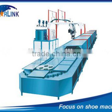 Wenzhou Starlink Hot Sale 19m 60 stations Production Line inject moulding PU foaming sole making machine