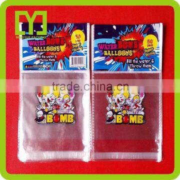 2016 Plastics Supermarket OPP Header Card Packaging Bag For Balloons