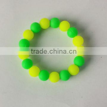 promotional custom silicone pearl wristband