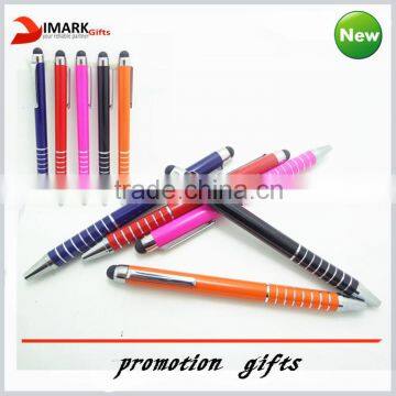 2016 newest twist-action aluminium stylus pen with colored barrel/metal stylus touch pen