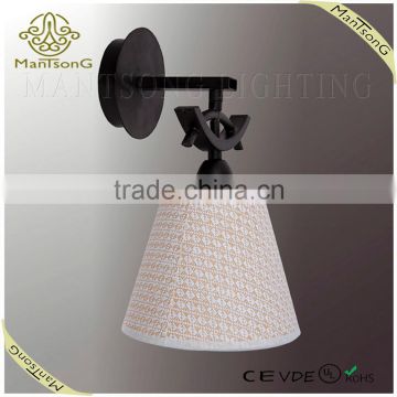 2015 new design fabric lamp shades wall mounted pack light fixture