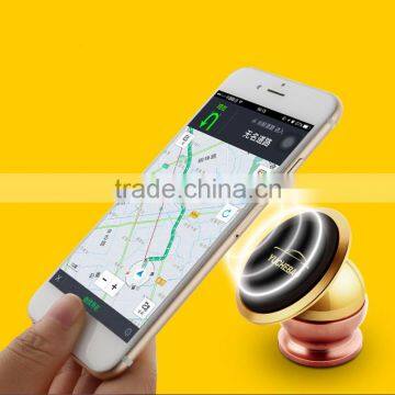 OEM LOGO high quality real gold plated 360 rotate multifunction Magnet car mobile phone holder