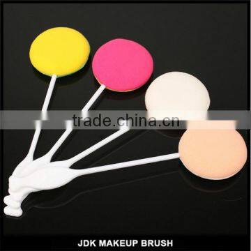 Lovely lollypop powder puff for fixing makeup, lollipop puff with stick