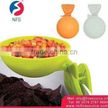 Small Food Round Dip Clip Sauce Cup Plastic Clip