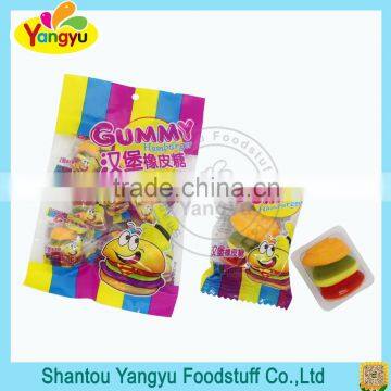 Soft candy fast food shape hamburger gummy candy