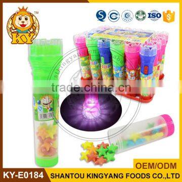 Lighting Torch Candy Toy With Star Press Candy