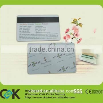 Printing eco-friendly pvc magnetic stripe business card from gold manufacture