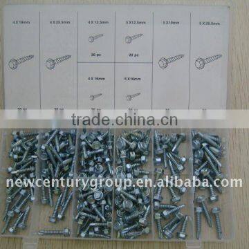 200pc Hex Head Drill Screw Assortment