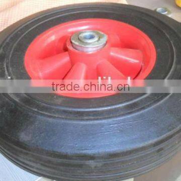 12"x2" solid rubber wheel with plastic hub