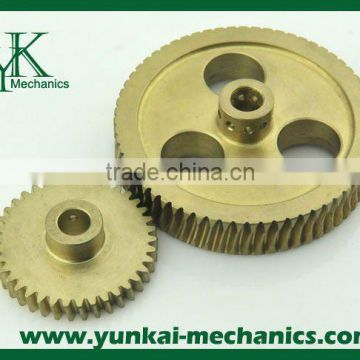 Brass gear, customized cnc machining gear, spare part