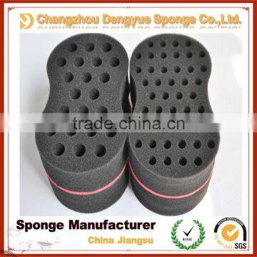 Super Hot Curl Sponge Brush/Double Sided Hair Twist Sponges With Holes