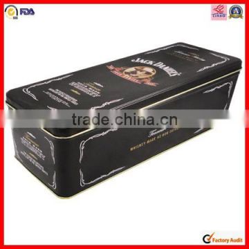 factory custom print rectangle wine tin box