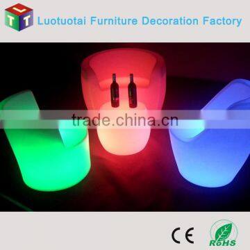 Manufacturer Die48*H40CM PE LED Drum Chair/plastic LED Light up Chair With Remote Control 16 Mix Changeable Colors photo-2