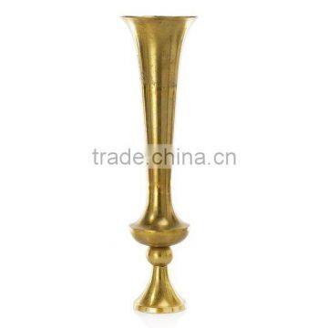 New Arrival ! Gold Metal Vase, Gold Flower Vase, Royal Gold Trumpet Vase For Decoration photo-3