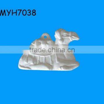 2012 new fashion ceramic Christmas camel bisque ornament