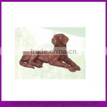 antique garden cast iron dog statues