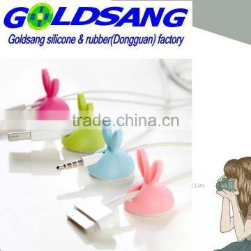 hot selling rabbit silicone cable holder