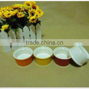 Daily Use Round Porcelain Ceramic Bakeware Bowl