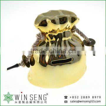 Coins for Sale Antique Gold Ceramic Bag Shaped Piggy Bank for Decoration photo-3