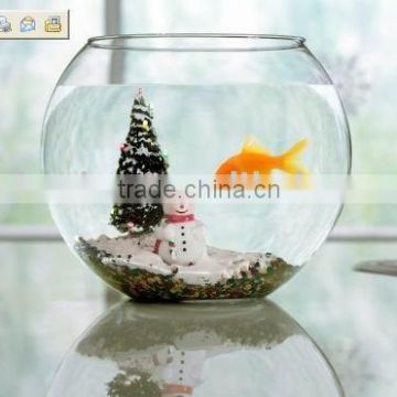 round glass fish bowl&container