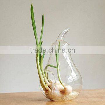 Apple and Pear Shaped Glass Vase / Clean Glass Vase / Glass Vase photo-3