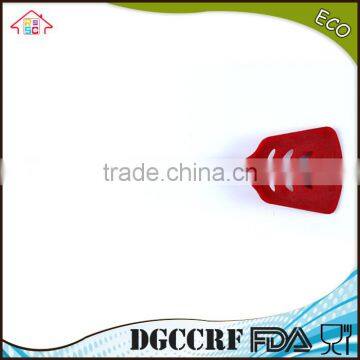 NBRSC FDA Heat Resistance Silicone Slotted Shovel Spatula Turner Spade New Leaf Shaped With Stainless Steel Core photo-3