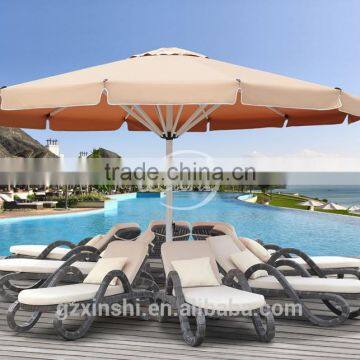 2016 new products large round garden parasol/ outdoor furniture beach umbrella parts factory