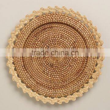 Rattan Charger Plates for Restaurant, Wedding photo-4