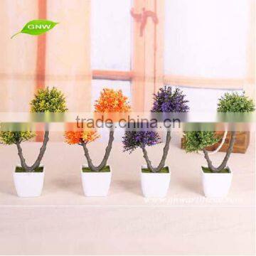 GNW GP012 Ornamental Mini Bonsai Tree Plants Plastic Grass and Flower balls Holiday Decking