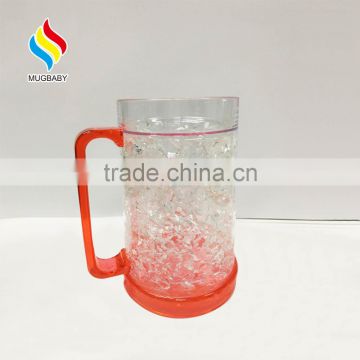 hot sale plastic ice beer mug with customer design