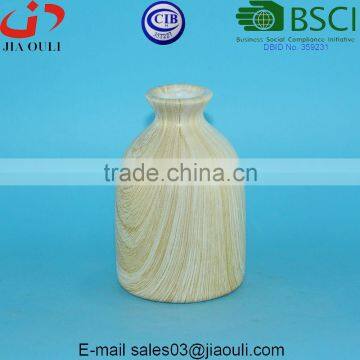 Table Decor Water Transfer Printing Marble/wood Color Mini Ceramic Vase photo-2