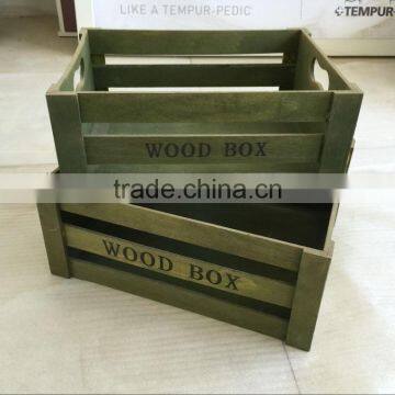 Factory Price Stain Color Wooden Fruit Crate Boxes Wooden Wine Box photo-2