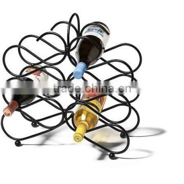 Scroll 12- Bottle Metal Wine Rack Wine Holder in Black