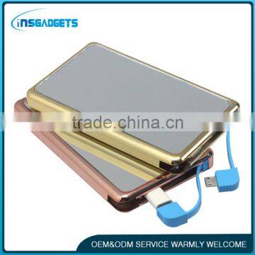 USB Universal Portable Mirror Mobile Power Bank With Charger Cable photo-2